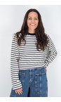 Mos Mosh 241 Maritime Blue Lidy O-Long Sleeve Striped Maritime Blue Top  