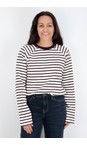 Mos Mosh 159 Fudge Lidy O-Long Sleeve Striped Fudge Top  