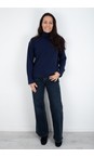 Mos Mosh 241 Maritime Blue Aima Cashmere Maritime Blue Highneck Knit Top  