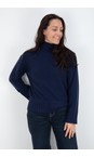 Mos Mosh 241 Maritime Blue Aima Cashmere Maritime Blue Highneck Knit Top  