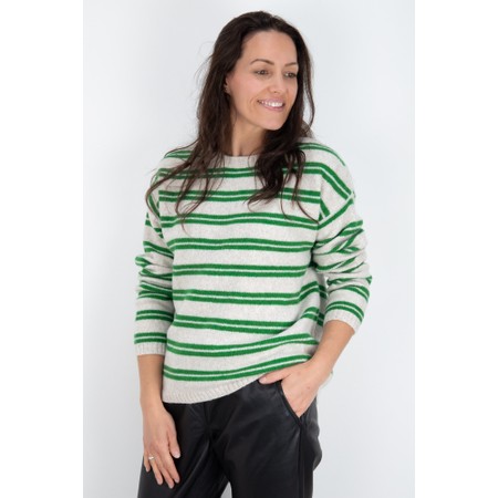 Mos Mosh Amazon Khai Two Stripe Knit Jumper - Blue