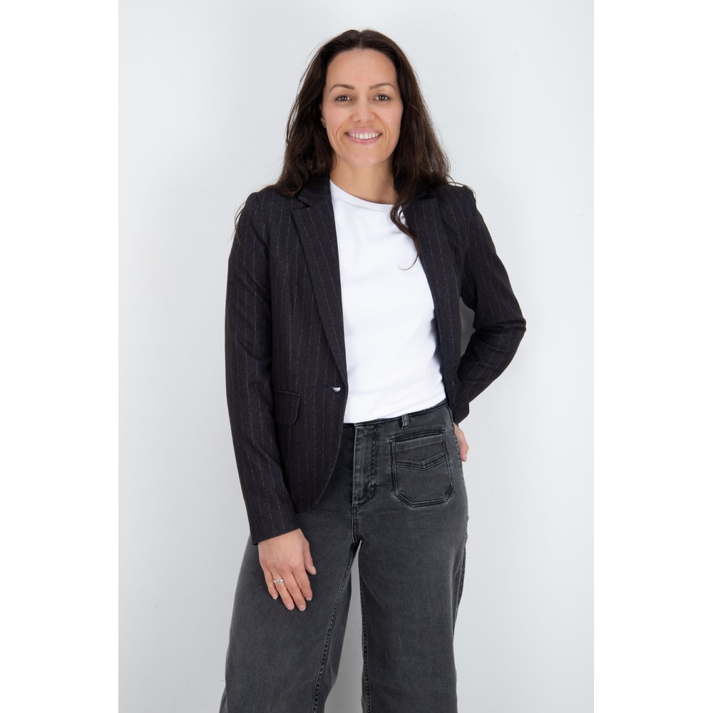 Robell Alex Pinstripe Jacket Dark Grey 99