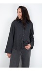 Mos Mosh 819 Phantom Ayen Cotton Long Sleeve Collar Check Shirt  