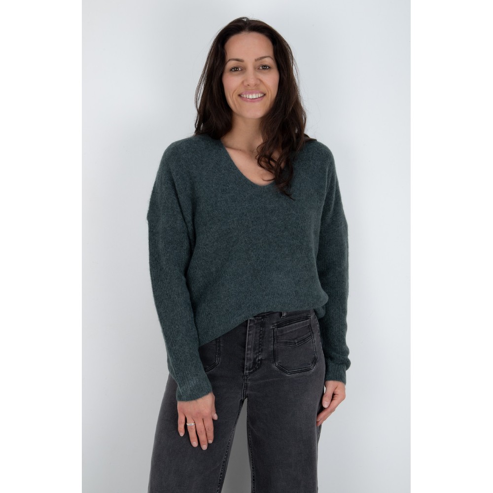 Mos Mosh Thora Urban Chic V-Neck Knit Top 836 Urban Chic