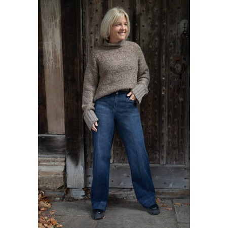 Robell Debby Navy Parallel Jean - Blue