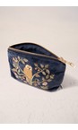 Elizabeth Scarlett Indigo Tree Of Life Indigo Velvet Coin Purse  