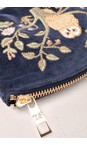Elizabeth Scarlett Indigo Tree Of Life Indigo Velvet Coin Purse  