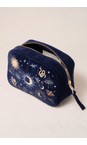 Elizabeth Scarlett Navy Boho Mysticism Velvet Makeup Bag  