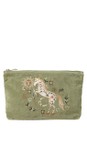 Elizabeth Scarlett Olive Mystical Horse Everyday Velvet Pouch  