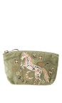 Elizabeth Scarlett Olive Mystical Horse Velvet Coin Purse  