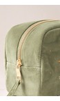Elizabeth Scarlett Olive Mystical Horse Olive Velvet Makeup Bag  