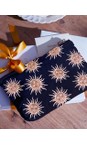 Elizabeth Scarlett Navy Sun Goddess Navy Velvet Everyday Pouch  