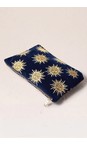 Elizabeth Scarlett Navy Sun Goddess Navy Velvet Everyday Pouch  