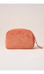 Elizabeth Scarlett Rust Sun Goddess Rust Velvet Makeup Bag  