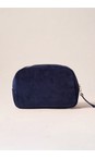 Elizabeth Scarlett Navy Sun Goddess Navy Velvet Makeup Bag  