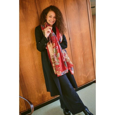 One Hundred Stars Primula Berry Scarf - Red