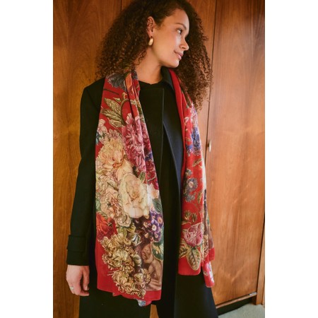 One Hundred Stars Primula Berry Scarf - Red