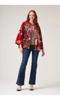 One Hundred Stars Primula Berry Primula Berry Cotton Velvet Loose Jacket  