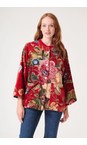 One Hundred Stars Primula Berry Primula Berry Cotton Velvet Loose Jacket  