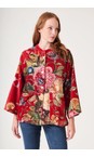 One Hundred Stars Primula Berry Primula Berry Cotton Velvet Loose Jacket  