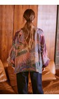 One Hundred Stars Crane Plum Crane Plum Short Kimono  
