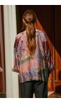 One Hundred Stars Crane Plum Crane Plum Short Kimono  