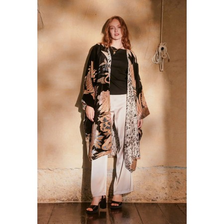 One Hundred Stars Crane Black Velvet Grande Gown - Black