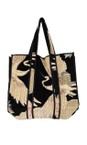 One Hundred Stars Crane Black Crane Black Large Velvet Tote Bag  