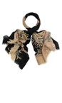 One Hundred Stars Crane Black Wool Scarf  