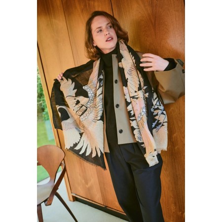 One Hundred Stars Wool Scarf - Black