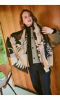 One Hundred Stars Crane Black Wool Scarf  