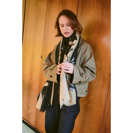 One Hundred Stars Wool Scarf - Black