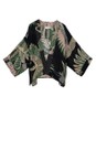 One Hundred Stars Crane Emerald Crane Emerald Short Kimono  