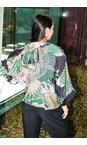 One Hundred Stars Crane Emerald Crane Emerald Short Kimono  