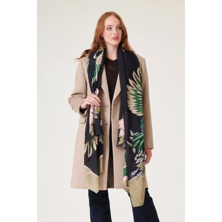 One Hundred Stars Crane Emerald Wool Scarf - Multicoloured