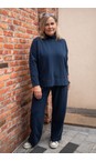 Amazing Woman Dark Navy Ginny Dark Navy Cowl Neck Jersey Top  