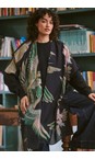 One Hundred Stars Crane Emerald Wool Throwover  
