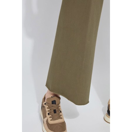 Lyssé Erin Antique Smoked Olive Wide Leg Denim Jean - Green