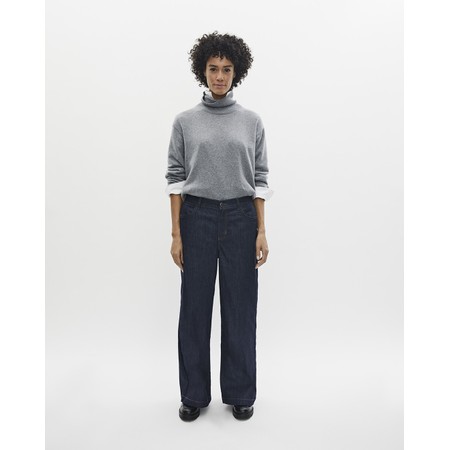 Masai Clothing MaPassang Dark Denim Wide Leg Denim Jean - Blue