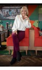 Robell Bordeaux 561 Marie Stretch Velvet Trouser  