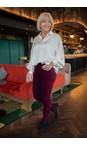 Robell Bordeaux 561 Marie Stretch Velvet Trouser  