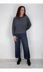 Robell Navy 69 Debby 09 Crop Wide Leg Jean  