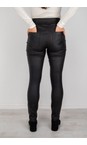 Robell Black  Rose Black Faux Leather Trouser  