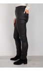 Robell Black  Rose Black Faux Leather Trouser  