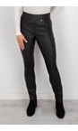 Robell Black  Rose Black Faux Leather Trouser  