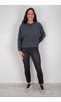 Robell Black 90 Nena Black Washed Denim Ankle Zip Cropped Jeans  