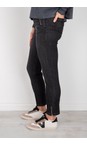 Robell Black 90 Nena Black Washed Denim Ankle Zip Cropped Jeans  
