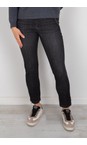 Robell Black 90 Nena Black Washed Denim Ankle Zip Cropped Jeans  