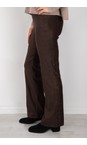 Robell Dark Brown 39 Joella Dark Brown Stretch Suede Bootleg Trouser  