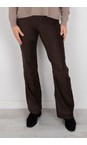 Robell Dark Brown 39 Joella Dark Brown Stretch Suede Bootleg Trouser  